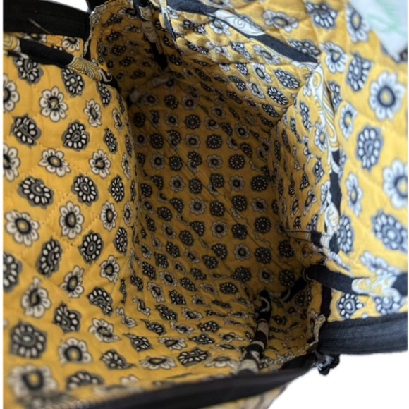 Vera Bradley Black and Gold Backpack with Quilted Design - Picture 9 of 10